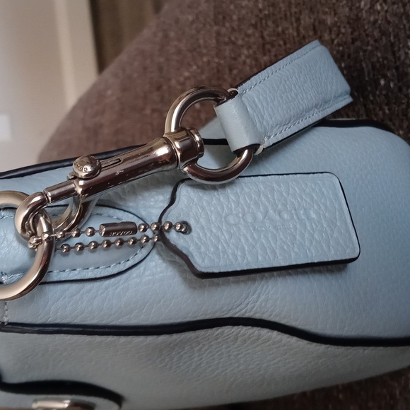 ๐Coach๐ - Waterfall Blue/Silver Ella Hobo Convertible Crossbody Bag - Picture 7 of 15